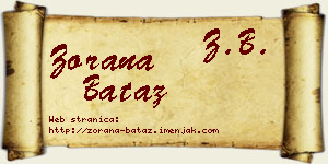 Zorana Bataz vizit kartica